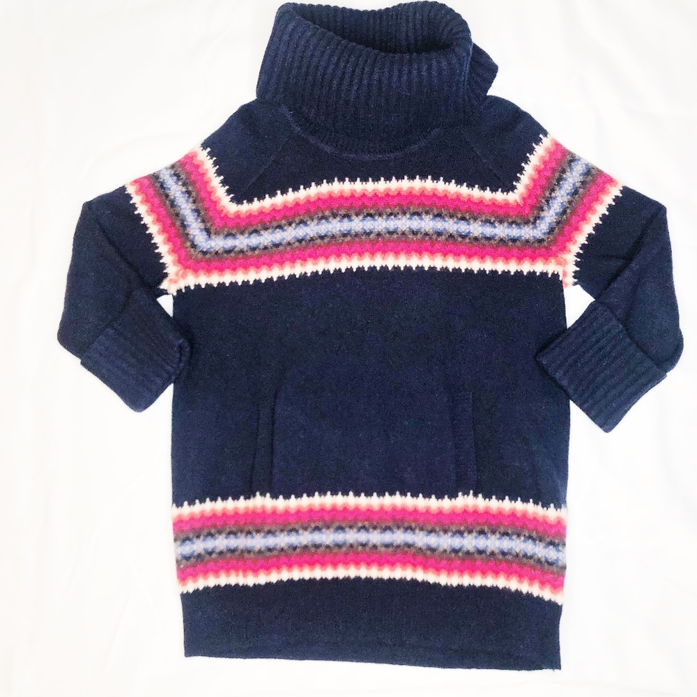 GAP Blue Chunky Oversized Pullover Turtleneck Sweater, Sz S